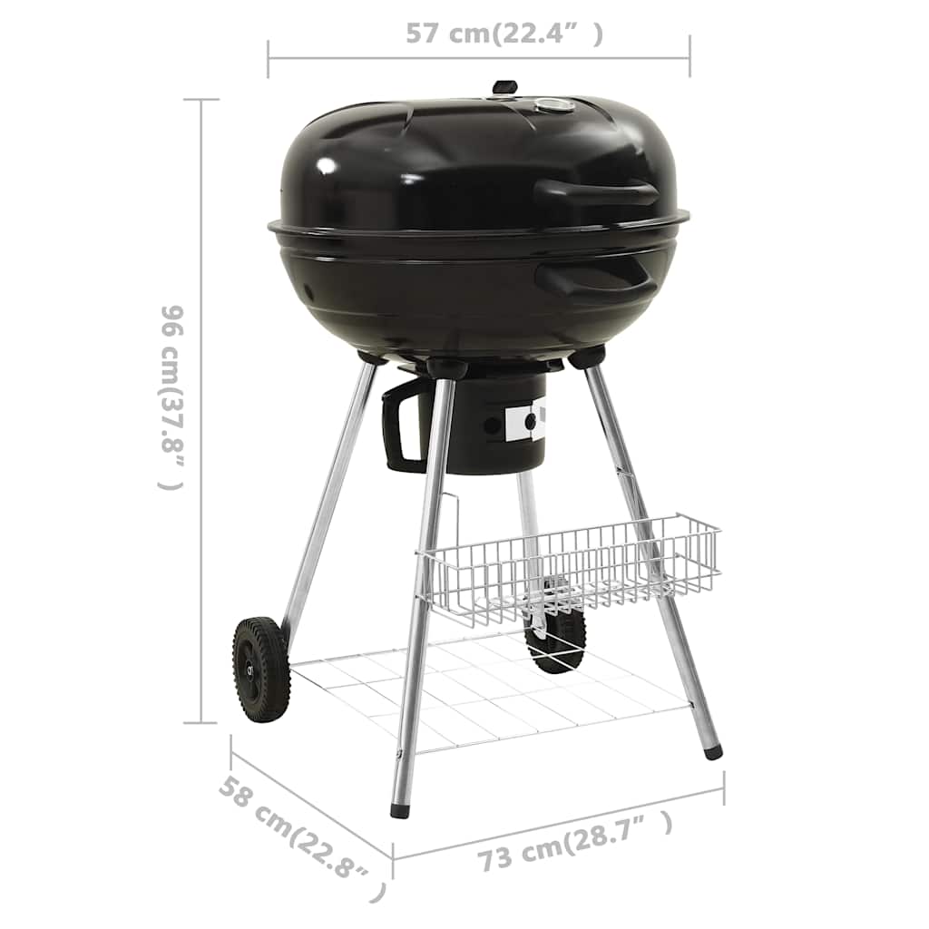 Griglia Barbecue a Carbone 73x58x96 cm Acciaio