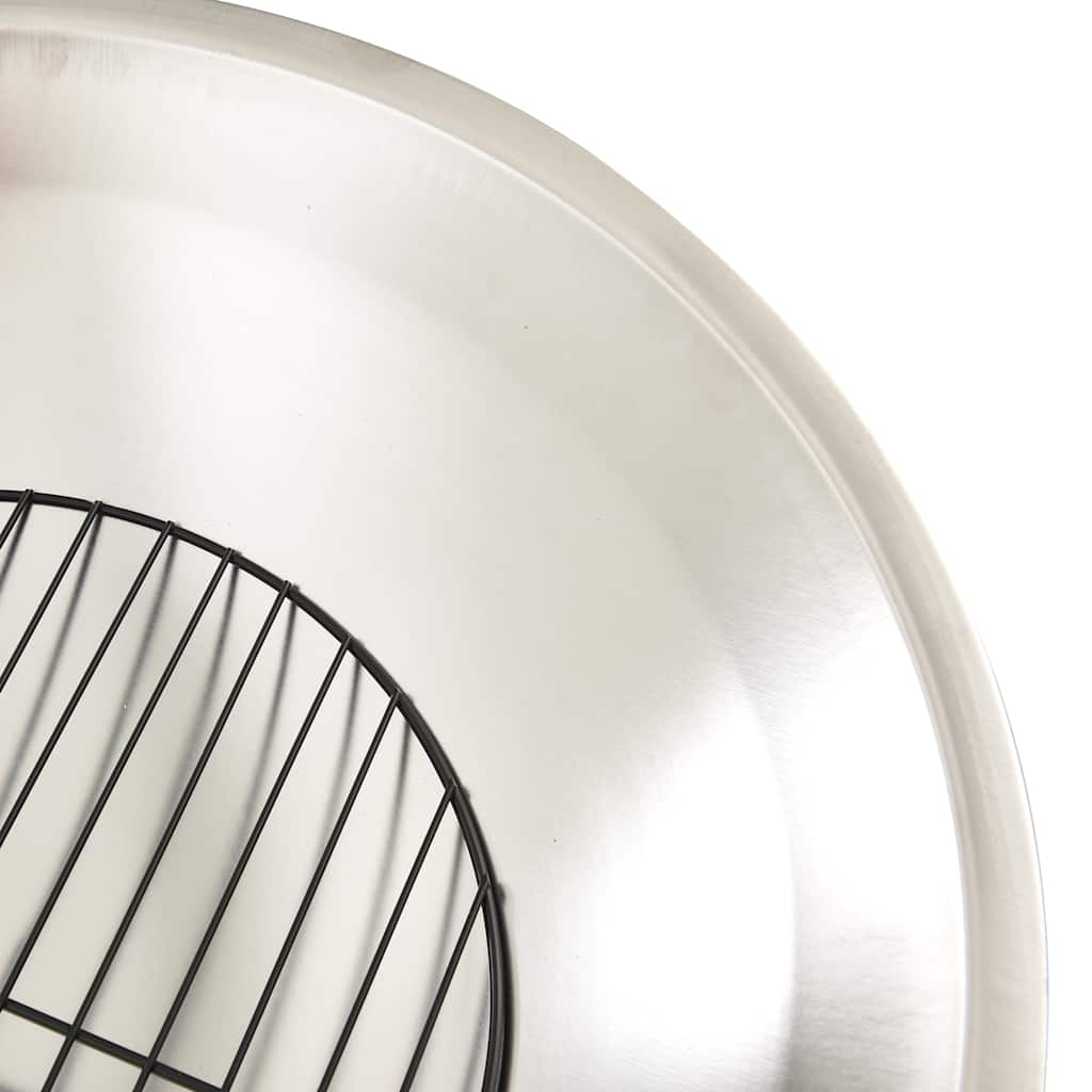 Braciere e Barbecue 2in1 e Attizzatoio 59x59x60 cm Acciaio Inox