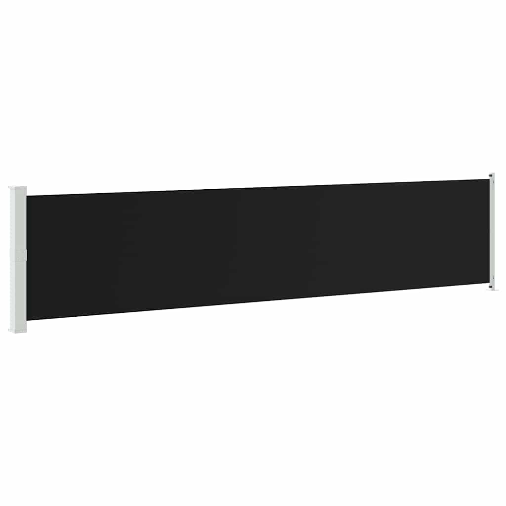 Tenda Laterale Retrattile per Patio 140x600 cm Nera