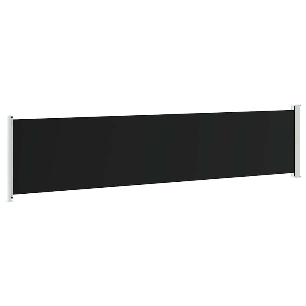 Tenda Laterale Retrattile per Patio 140x600 cm Nera
