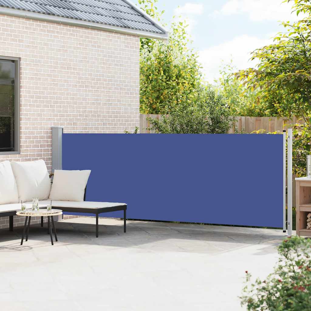 Tenda Laterale Retrattile per Patio 140x600 cm Blu