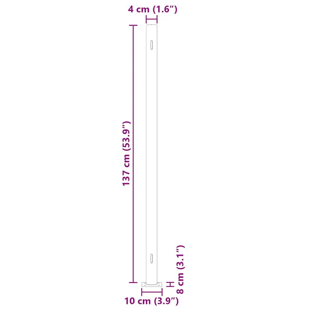 Tenda Laterale Retrattile per Patio 140x600 cm Rossa