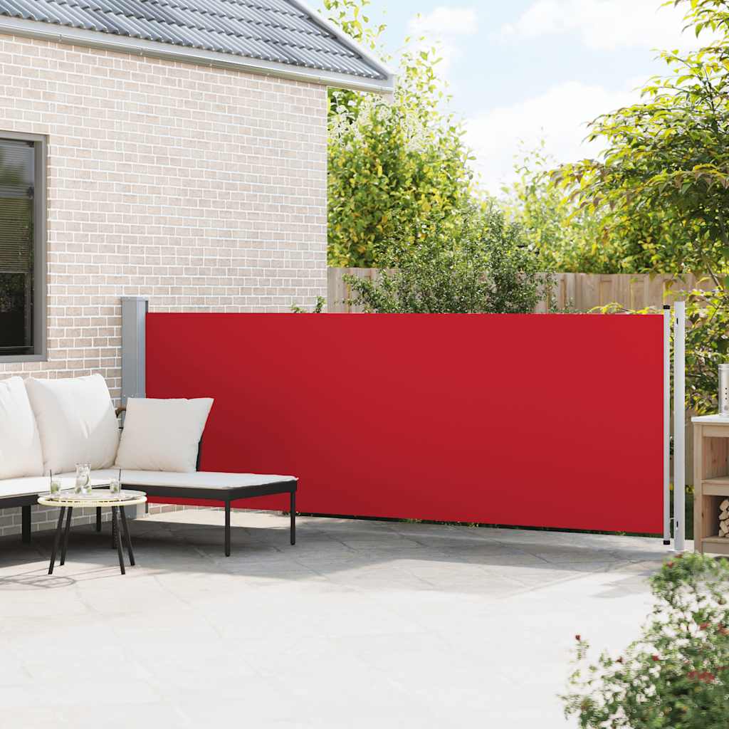 Tenda Laterale Retrattile per Patio 140x600 cm Rossa