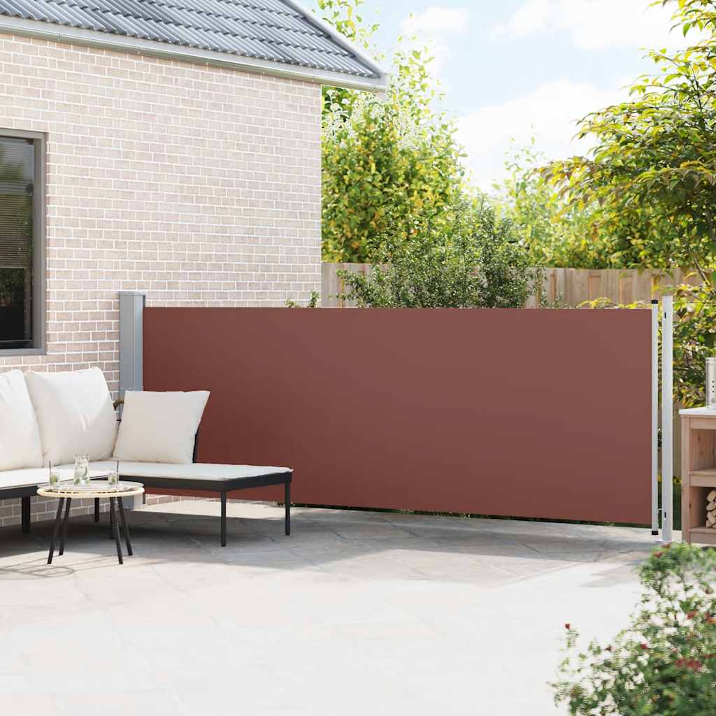 Tenda Laterale Retrattile per Patio 140x600 cm Marrone