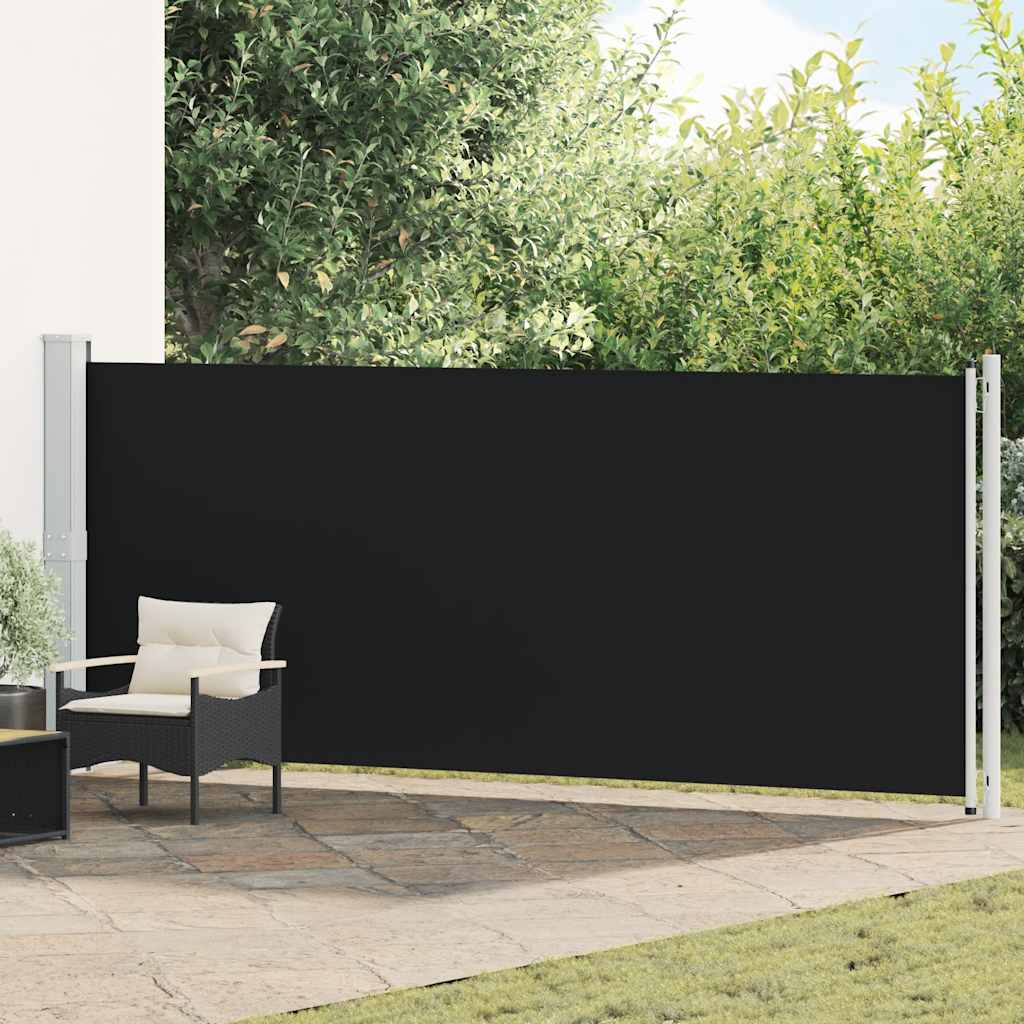 Tenda Laterale Retrattile per Patio 600x160 cm Nera