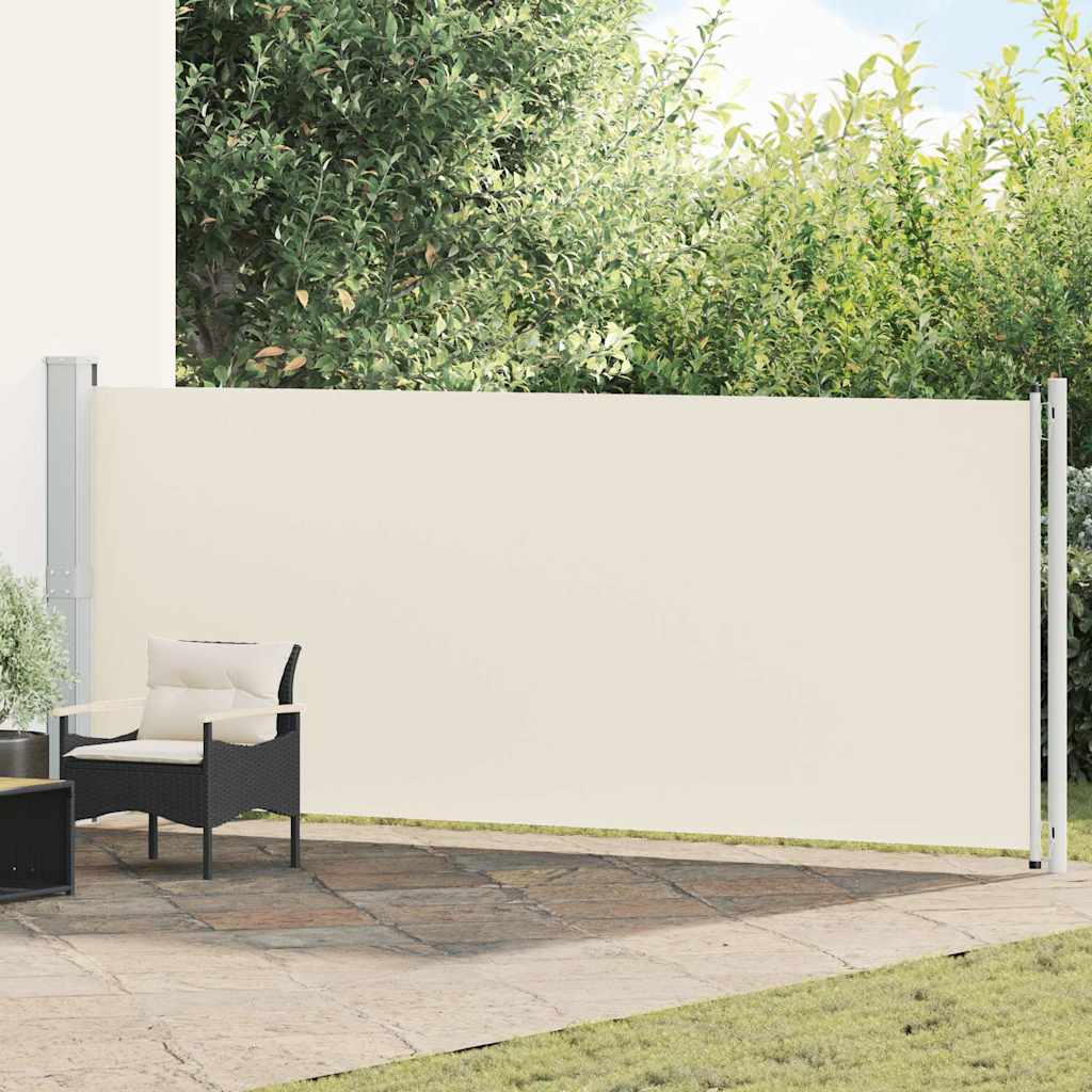 Tenda Laterale Retrattile per Patio 614x160 cm Crema