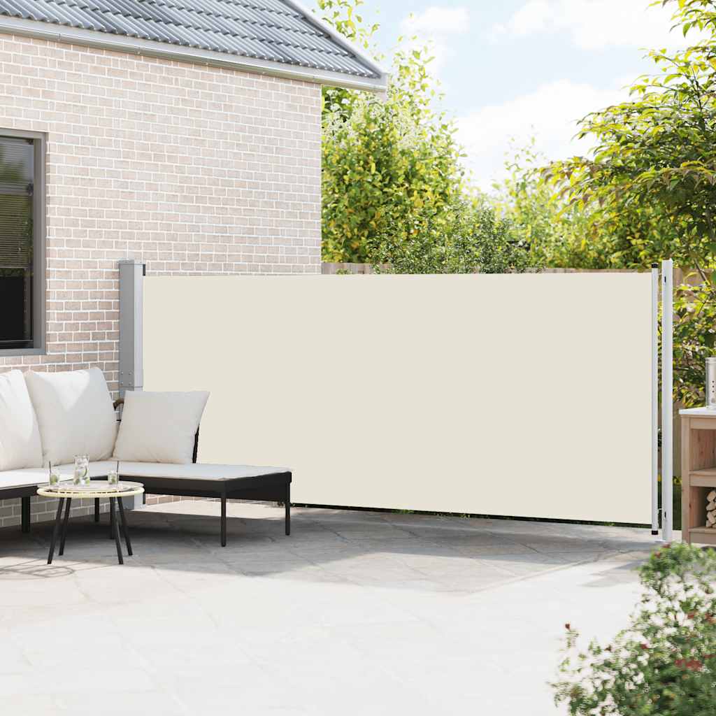 Tenda Laterale Retrattile per Patio 614x160 cm Crema