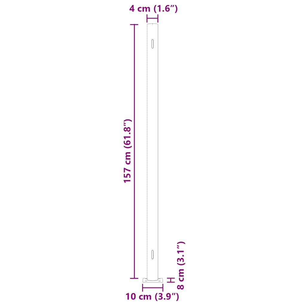 Tenda Laterale Retrattile per Patio 600x160 cm Blu