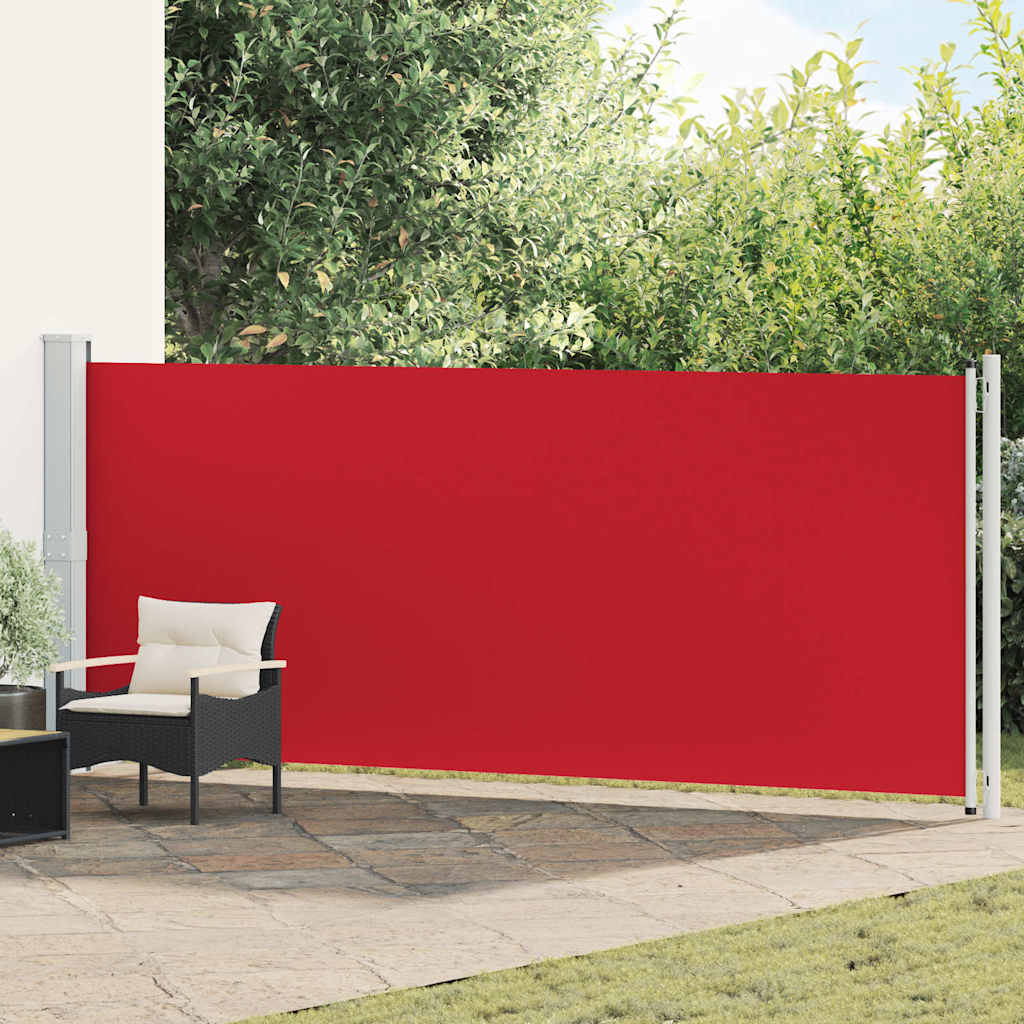 Tenda Laterale Retrattile per Patio 600x160 cm Rossa