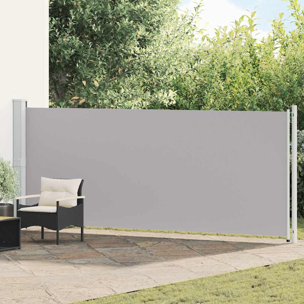 Tenda Laterale Retrattile per Patio 614x160 cm Grigia