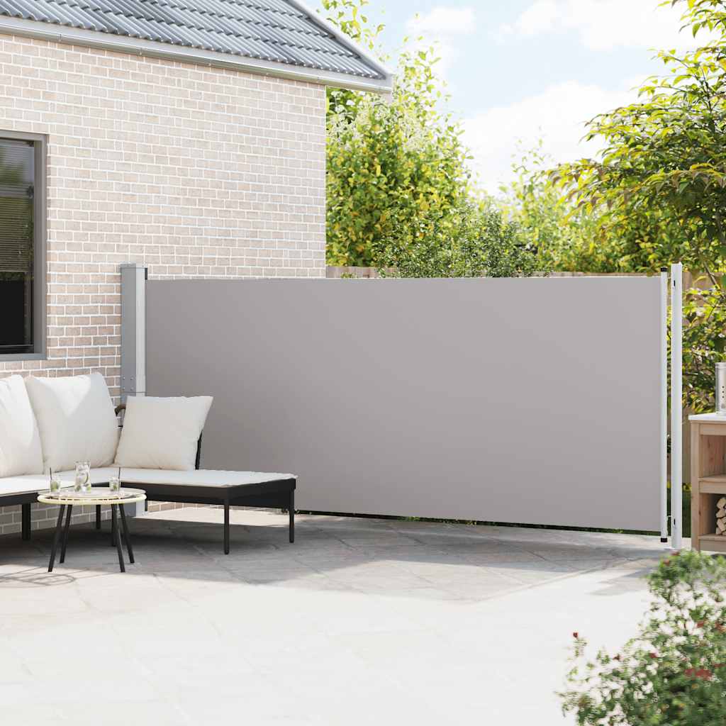 Tenda Laterale Retrattile per Patio 614x160 cm Grigia
