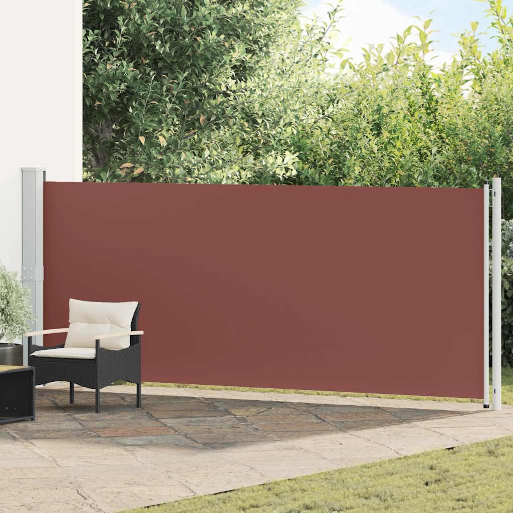 Tenda Laterale Retrattile per Patio 614x160 cm Marrone