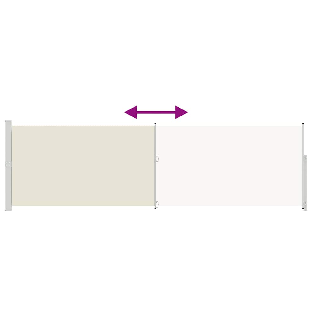 Tenda Laterale Retrattile per Patio 600x170 cm Crema