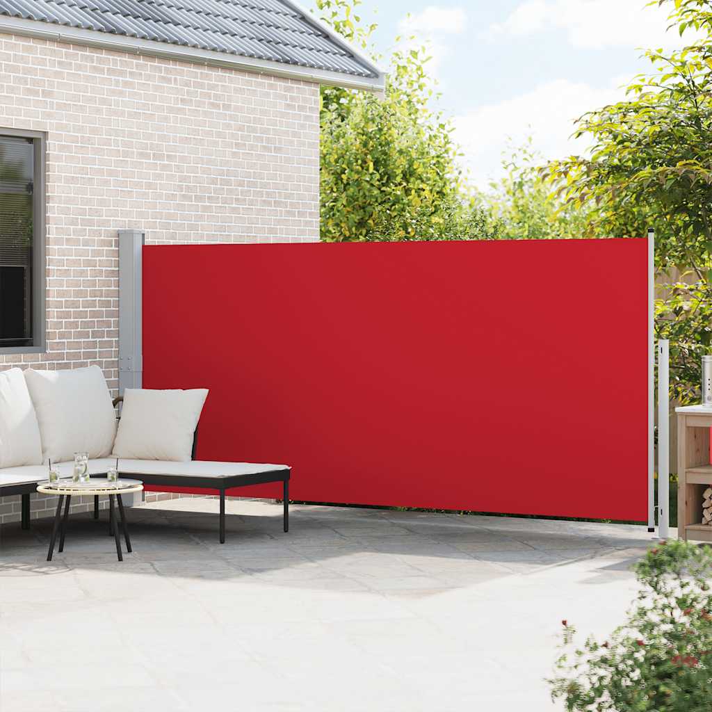 Tenda Laterale Retrattile per Patio 600x170 cm Rossa