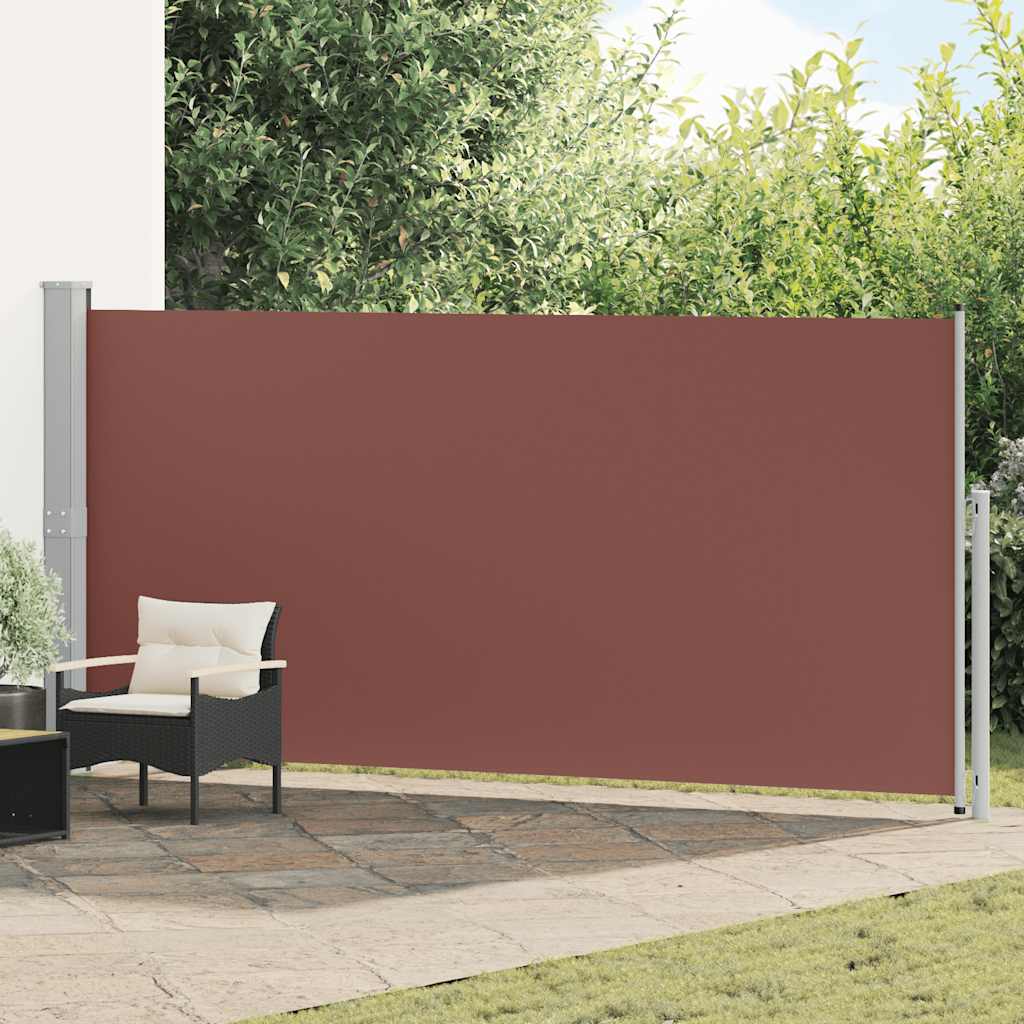 Tenda Laterale Retrattile per Patio 600x170 cm Marrone