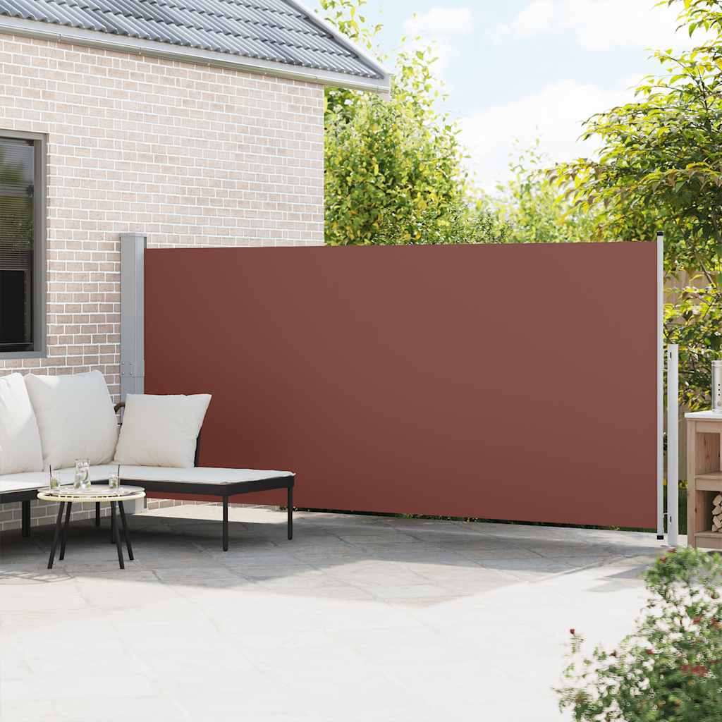Tenda Laterale Retrattile per Patio 600x170 cm Marrone