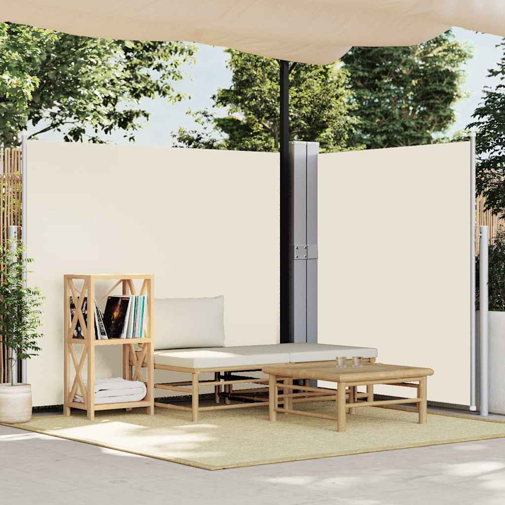 Tenda Laterale Retrattile per Patio 170x1200 cm Crema