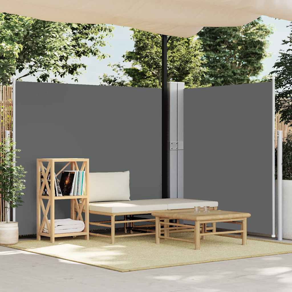 Tenda Laterale Retrattile per Patio 170x1200 cm Antracite