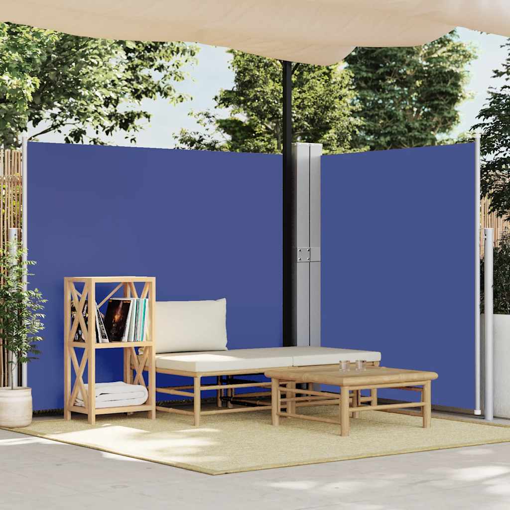 Tenda Laterale Retrattile per Patio 170x1200 cm Blu