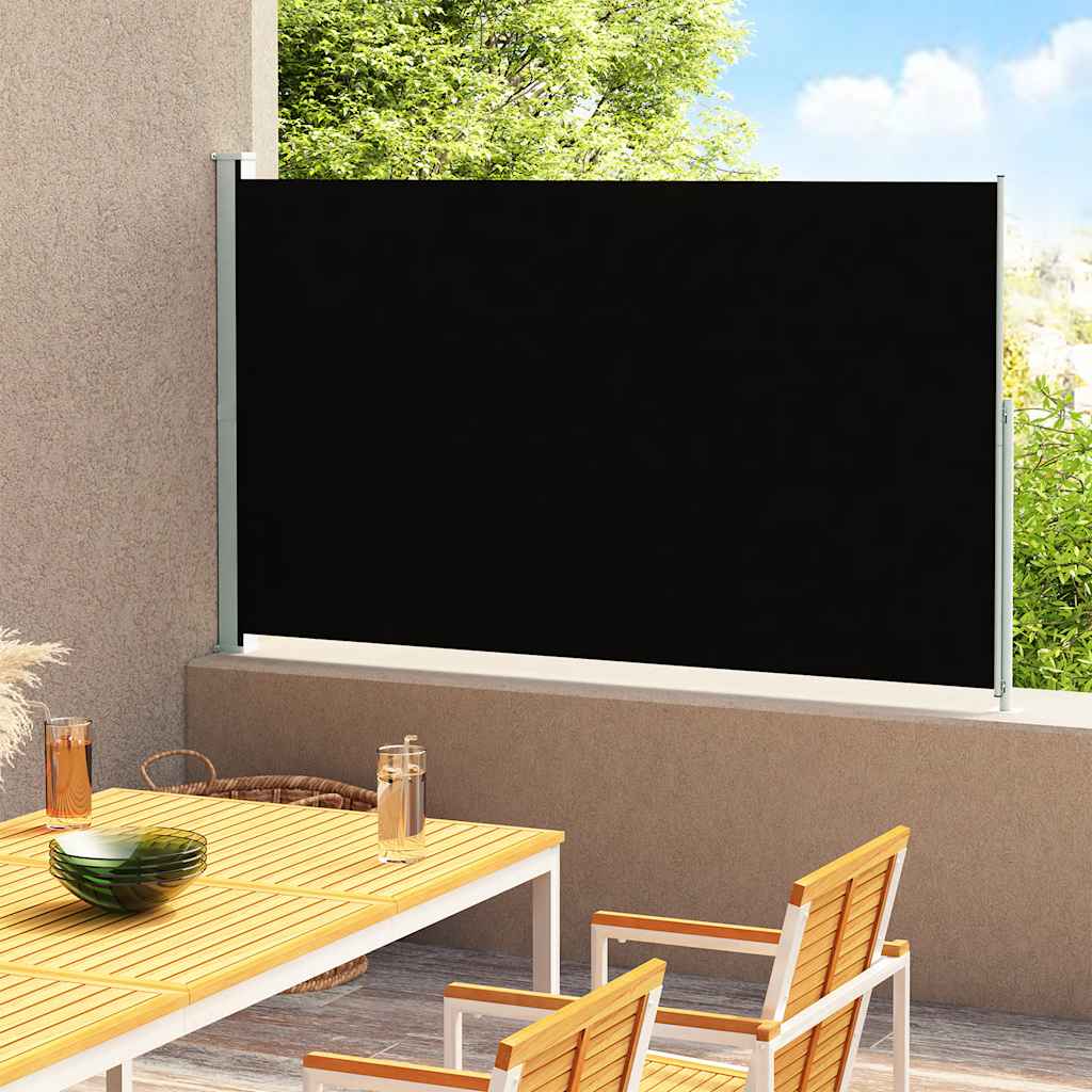 Tenda Laterale Retrattile per Patio 180x314 cm Nera