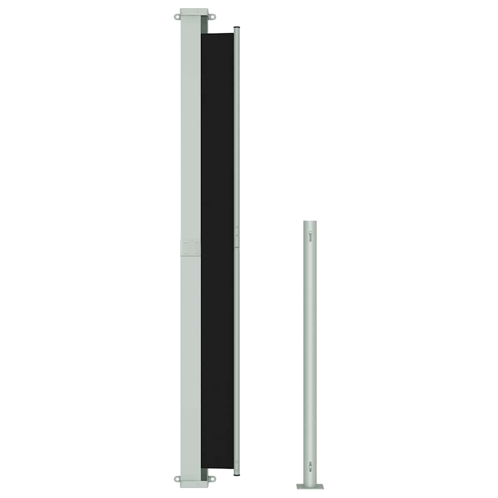 Tenda Laterale Retrattile per Patio 180x314 cm Nera