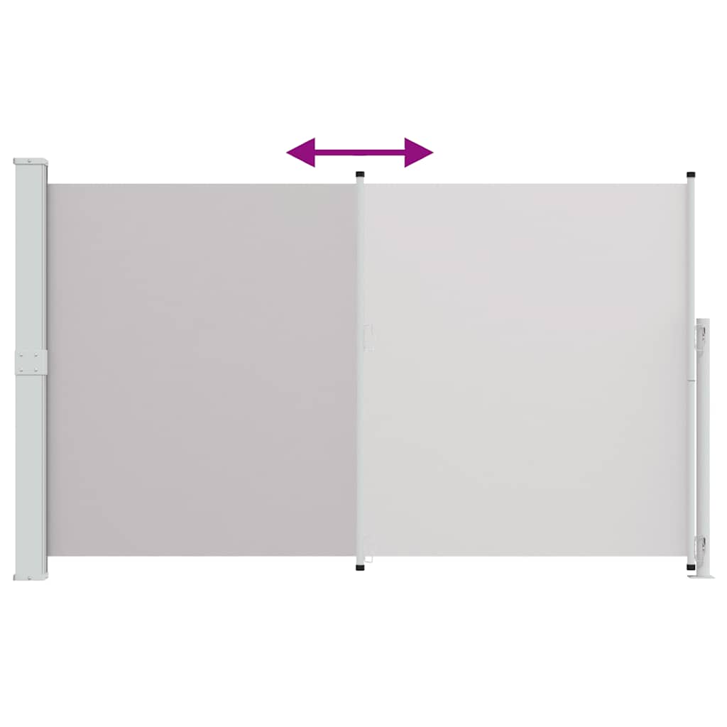 Tenda Laterale Retrattile per Patio 180x314 cm Grigia