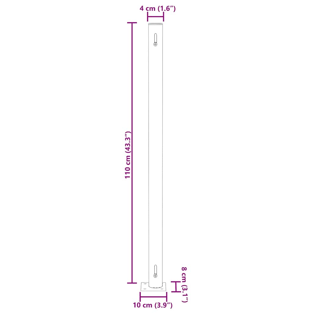 Tenda Laterale Retrattile per Patio 180x314 cm Grigia