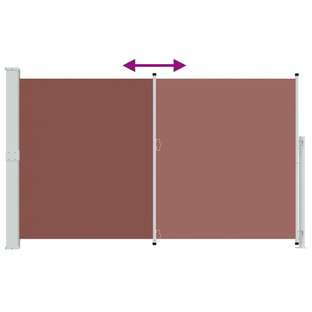 Tenda Laterale Retrattile per Patio 180x314 cm Marrone