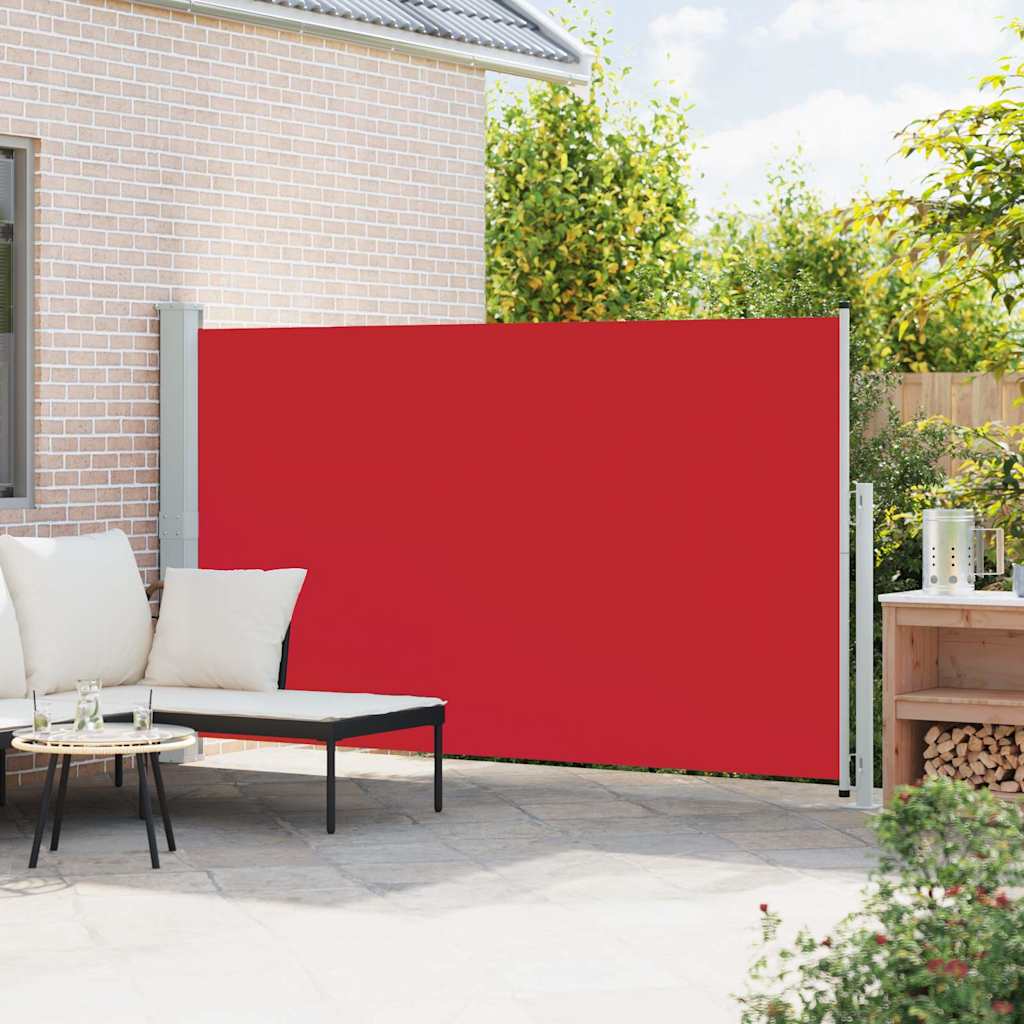 Tenda Laterale Retrattile per Patio 180x300 cm Rossa