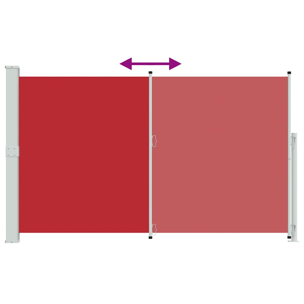 Tenda Laterale Retrattile per Patio 180x300 cm Rossa