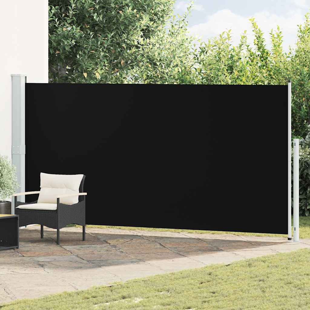 Tenda Laterale Retrattile per Patio 180x514 cm Nera