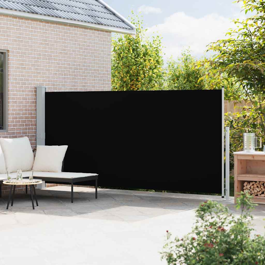 Tenda Laterale Retrattile per Patio 180x514 cm Nera