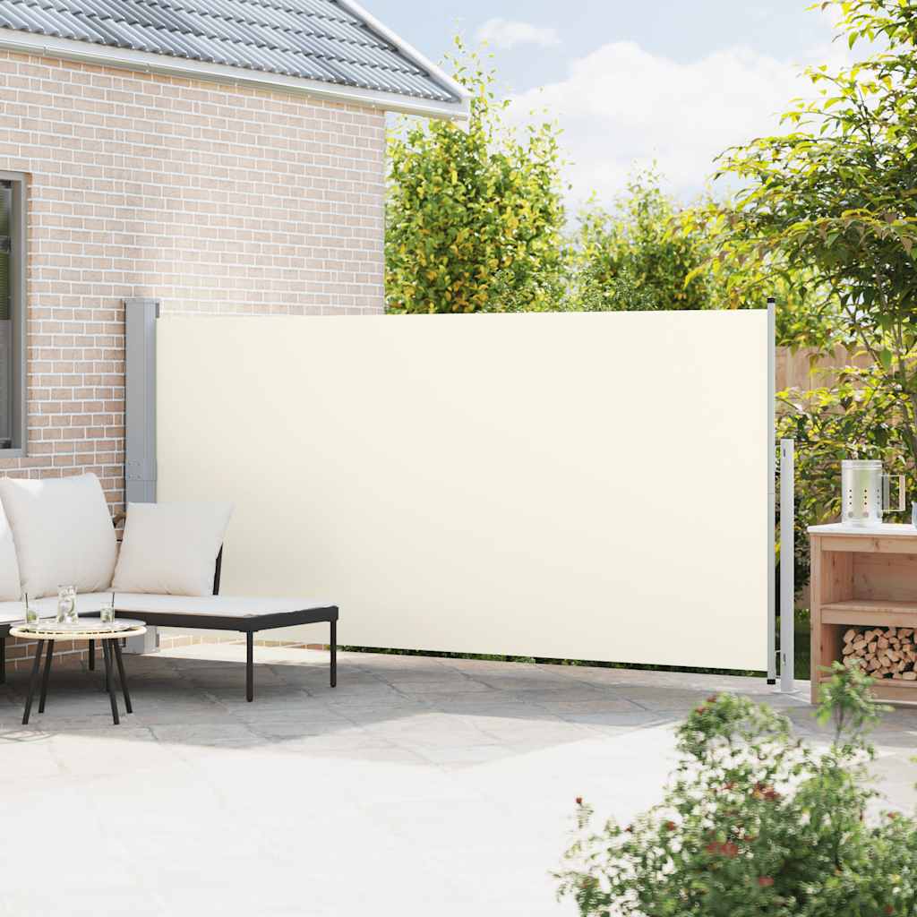 Tenda Laterale Retrattile per Patio 180x514 cm Crema