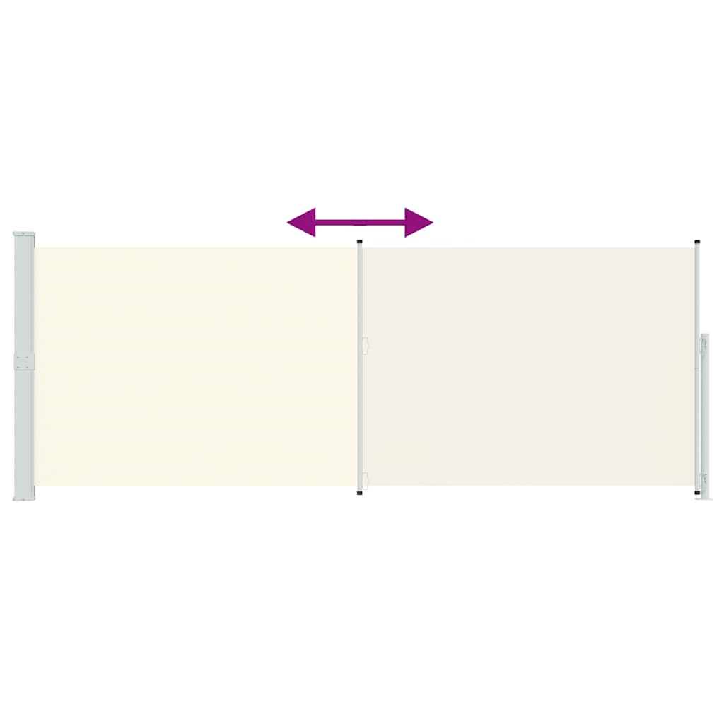 Tenda Laterale Retrattile per Patio 180x514 cm Crema