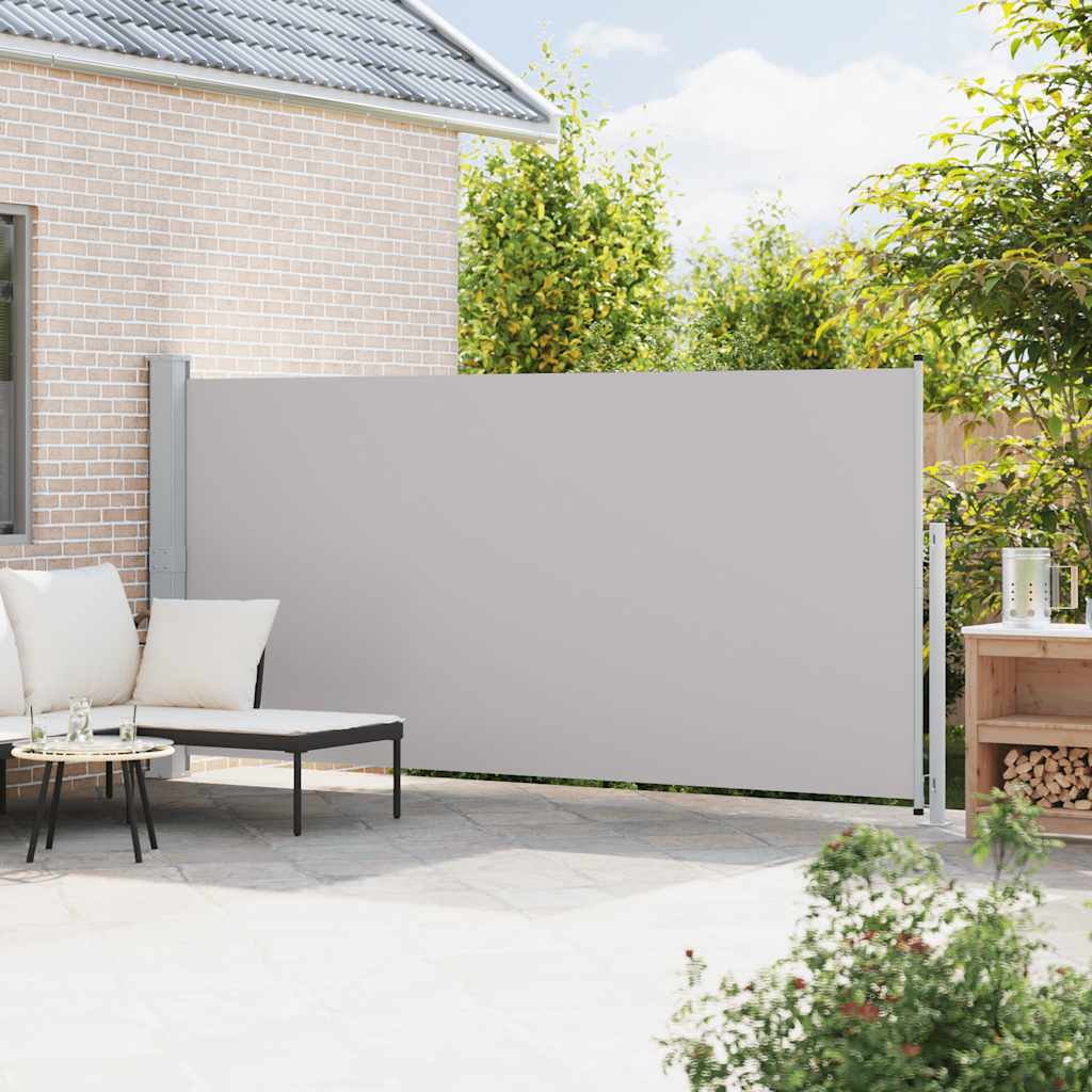 Tenda Laterale Retrattile per Patio 180x514 cm Grigia
