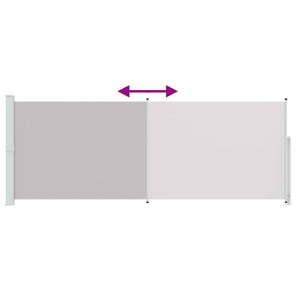 Tenda Laterale Retrattile per Patio 180x514 cm Grigia