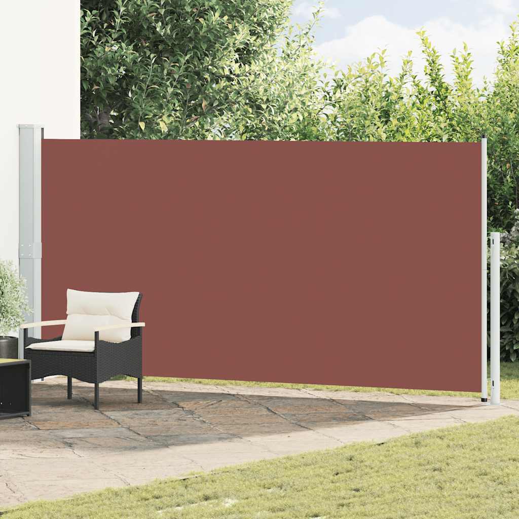 Tenda Laterale Retrattile per Patio 180x500 cm Marrone