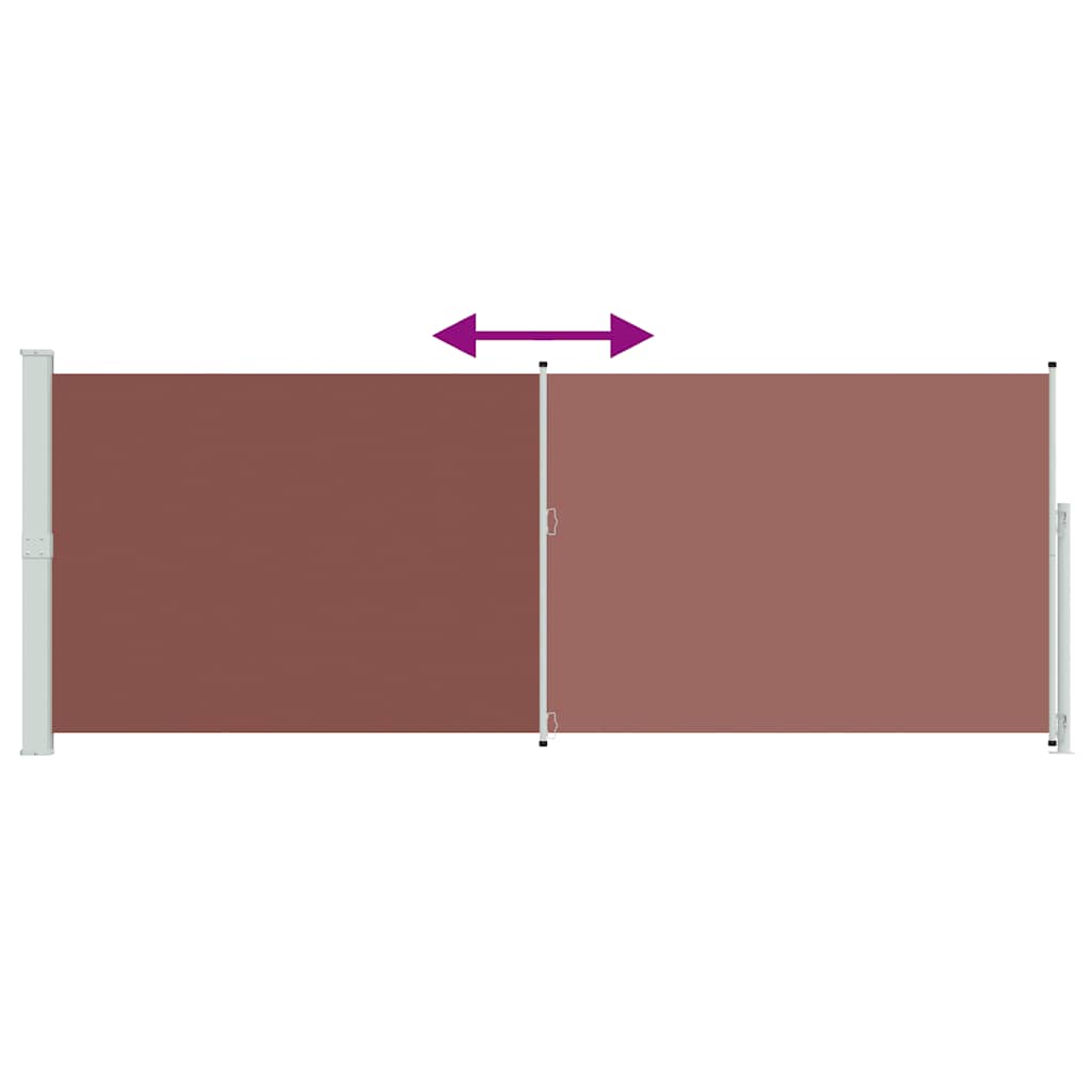 Tenda Laterale Retrattile per Patio 180x500 cm Marrone