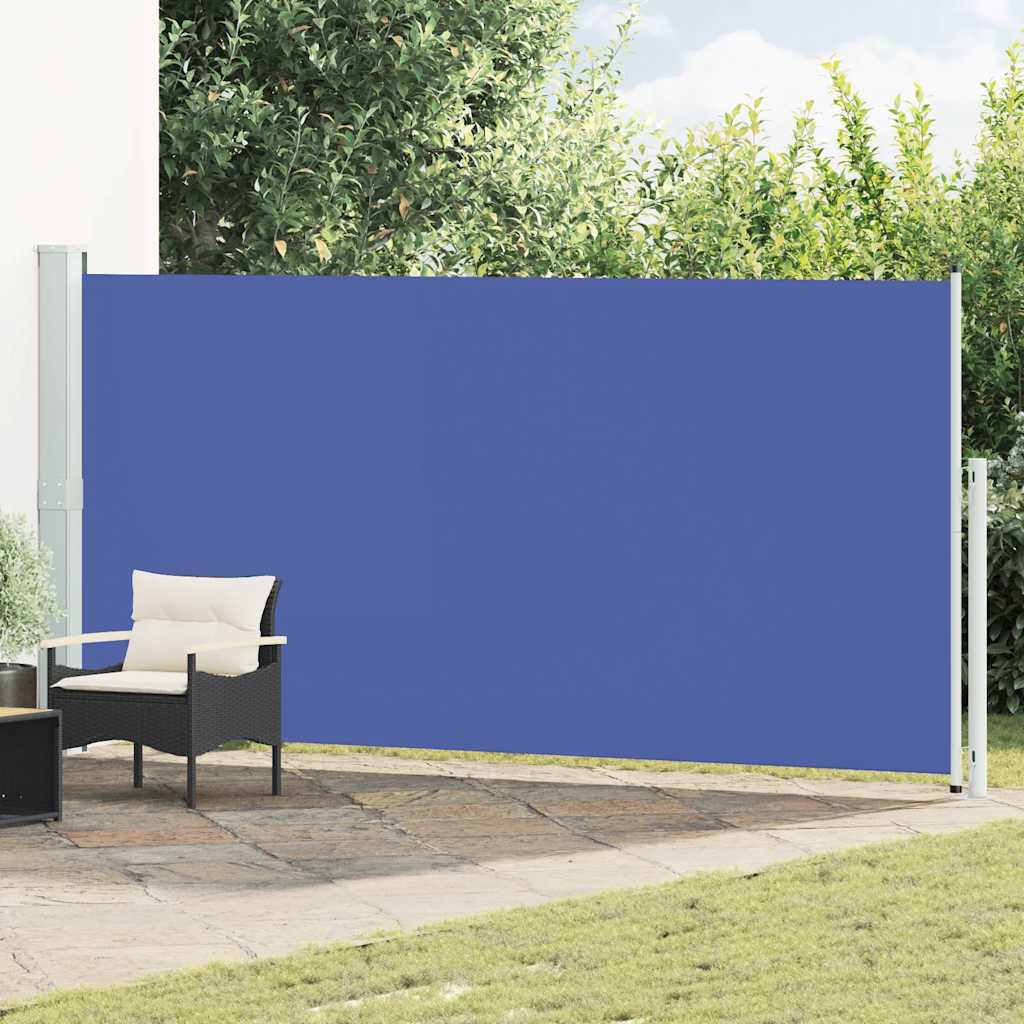 Tenda Laterale Retrattile per Patio 180x500 cm Blu