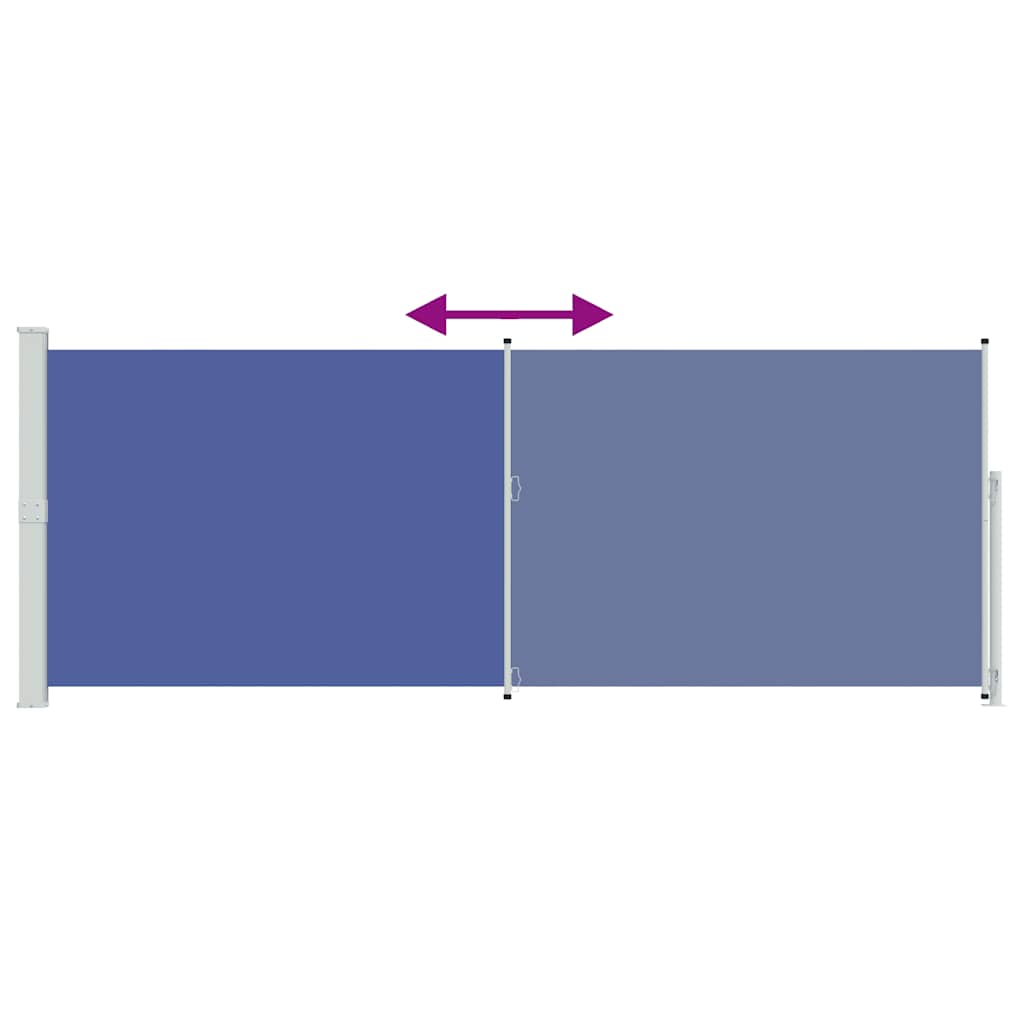 Tenda Laterale Retrattile per Patio 180x500 cm Blu