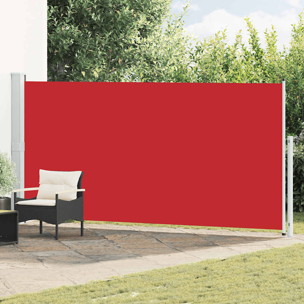 Tenda Laterale Retrattile per Patio 180x500 cm Rossa