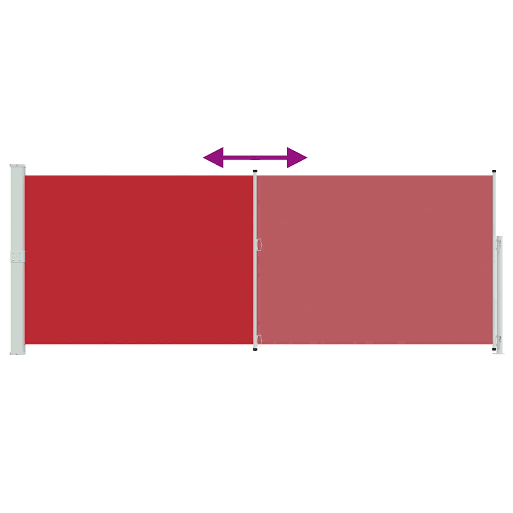 Tenda Laterale Retrattile per Patio 180x500 cm Rossa
