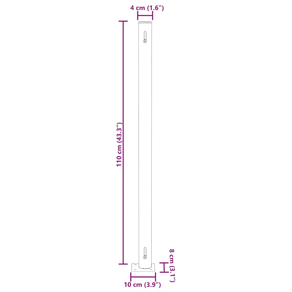 Tenda Laterale Retrattile per Patio 180x500 cm Rossa