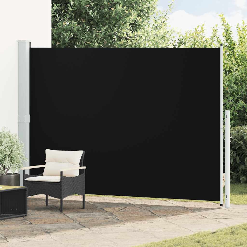 Tenda Laterale Retrattile per Patio 200x314 cm Nero