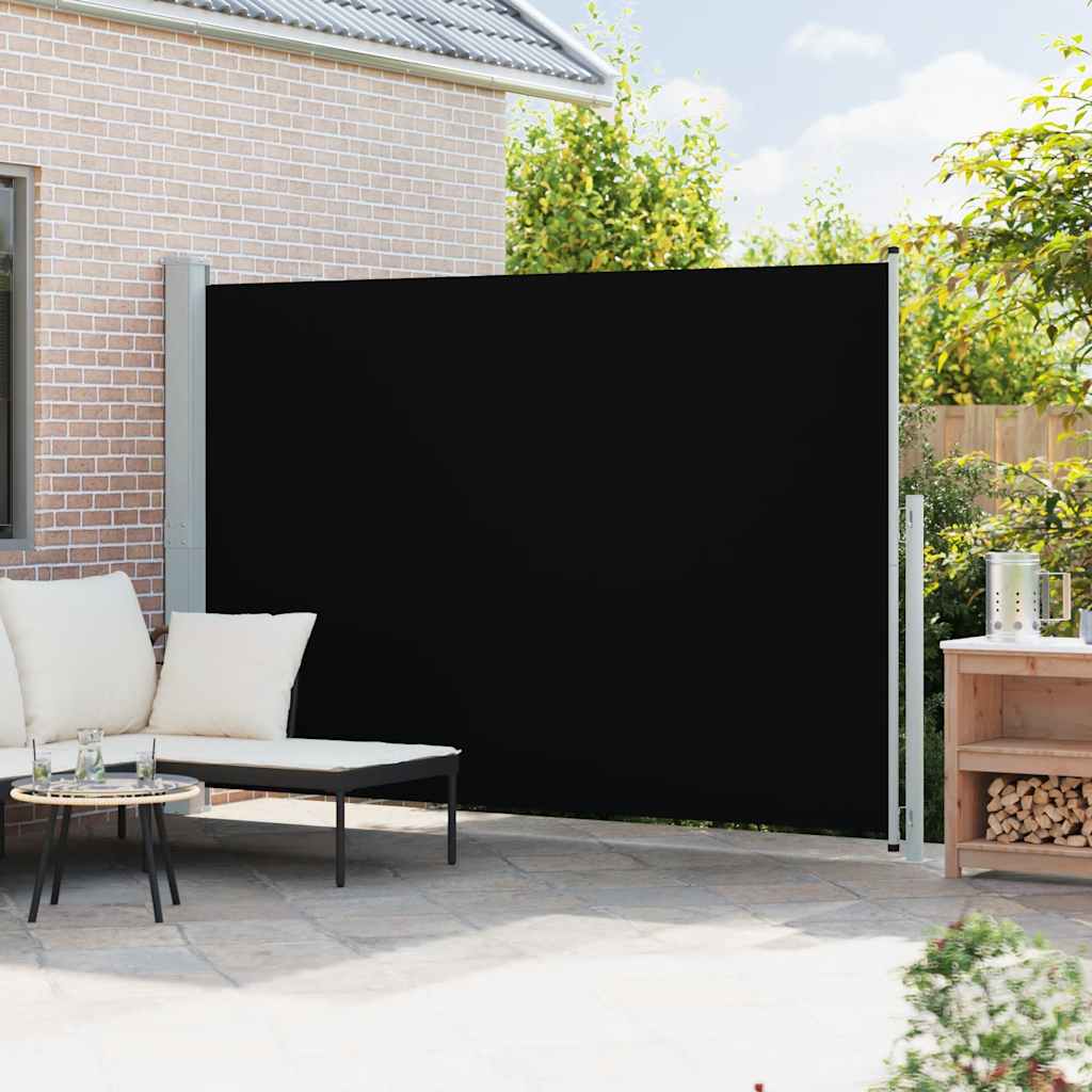 Tenda Laterale Retrattile per Patio 200x314 cm Nero