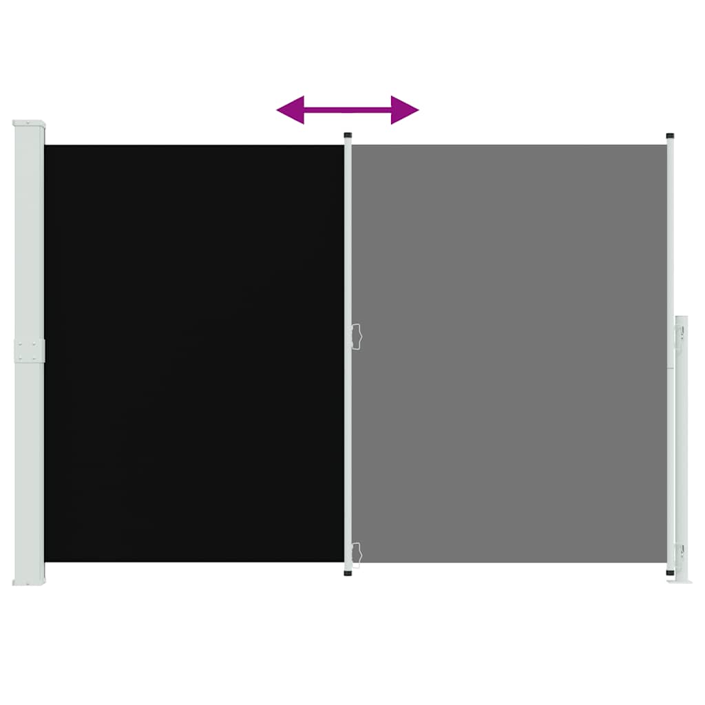 Tenda Laterale Retrattile per Patio 200x314 cm Nero
