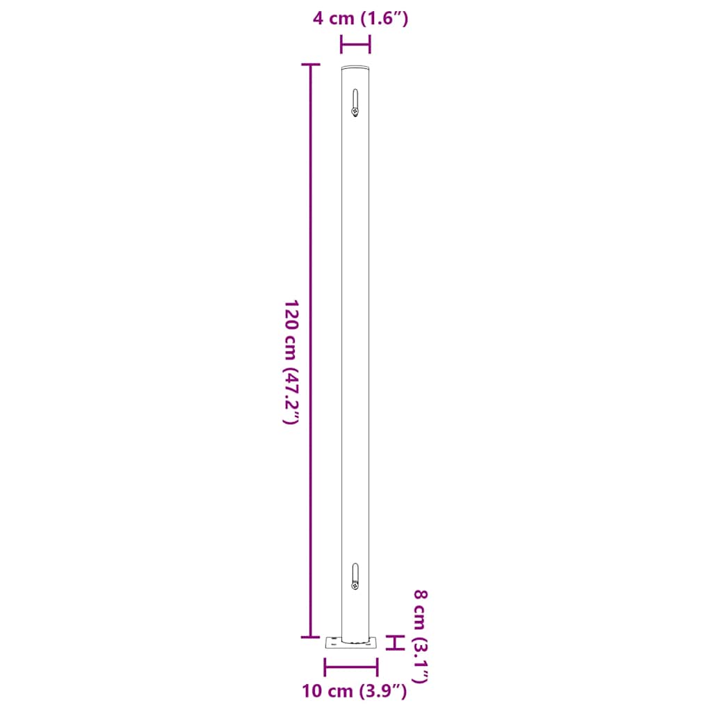 Tenda Laterale Retrattile per Patio 200x314 cm Crema
