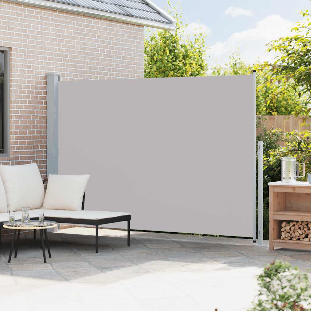 Tenda Laterale Retrattile per Patio 200x314 cm Grigia