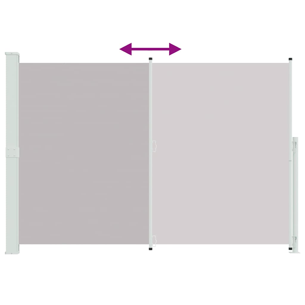 Tenda Laterale Retrattile per Patio 200x314 cm Grigia