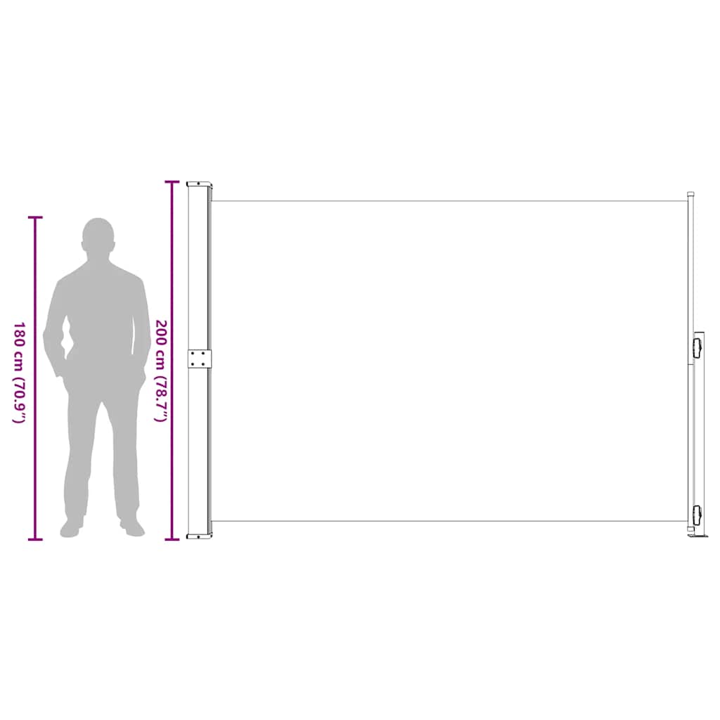Tenda Laterale Retrattile per Patio 200x300 cm Blu